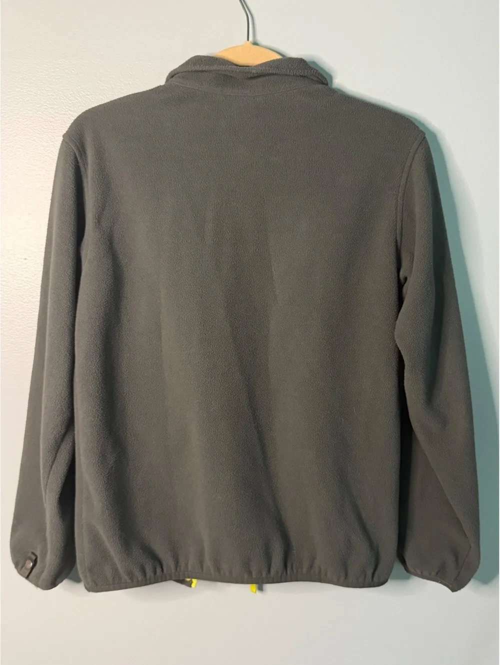 The North Face Youth Fleece Jacket Large (14/16) Gray with Yellow Zipper